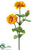 Silk Plants Direct Zinnia Spray - Yellow Gold - Pack of 12