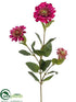 Silk Plants Direct Zinnia Spray - Fuchsia Pink - Pack of 12