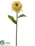 Silk Plants Direct Zinnia Spray - Yellow Soft - Pack of 12
