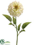Silk Plants Direct Zinnia Spray - Cream - Pack of 12