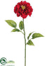 Silk Plants Direct Zinnia Spray - Red - Pack of 12