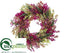 Silk Plants Direct Berry Wreath - Pink Cream - Pack of 1