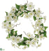 Silk Plants Direct Dogwood Wreath - White - Pack of 2