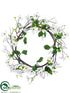 Silk Plants Direct Dogwood Wreath - White - Pack of 1