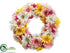 Silk Plants Direct Gerbera Daisy Wreath - Pink Yellow - Pack of 2