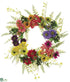 Silk Plants Direct Daisy Wreath - Mixed - Pack of 2