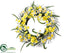 Silk Plants Direct Daffodil Wreath - Yellow Cream - Pack of 4