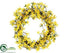 Silk Plants Direct Forsythia Wreath - Yellow - Pack of 2