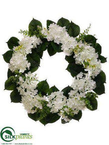 Hydrangea Wreath - White - Pack of 4