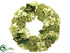 Silk Plants Direct Hydrangea, Sedum Wreath - Green Two Tone - Pack of 1