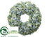 Silk Plants Direct Hydrangea Wreath - Blue Green - Pack of 1