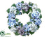 Silk Plants Direct Hydrangea Wreath - Delphinium Lavender - Pack of 4