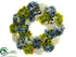 Silk Plants Direct Hydrangea Wreath - Green Delphinium - Pack of 4