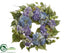 Silk Plants Direct Hydrangea Wreath - Blue Lavender - Pack of 2