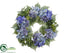 Silk Plants Direct Hydrangea, Berry Wreath - Blue Lavender - Pack of 2