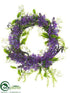 Silk Plants Direct Lilac Wreath - Purple - Pack of 2