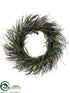 Silk Plants Direct Lavender Twig Wreath - Lavender Purple - Pack of 2