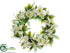 Silk Plants Direct Magnolia Wreath - White - Pack of 2