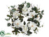 Silk Plants Direct Magnolia, Twig Wreath - Cream - Pack of 2