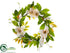 Silk Plants Direct Magnolia Wreath - Cream Mauve - Pack of 2