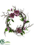 Silk Plants Direct Magnolia Wreath - Lavender - Pack of 2