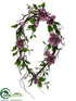 Silk Plants Direct Magnolia Oval Wreath - Lavender - Pack of 1