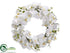 Silk Plants Direct Phalaenopsis Orchid Wreath - Cream - Pack of 2