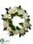 Peony Wreath - White - Pack of 4