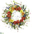 Poppy, Fern Wreath - Red Yellow - Pack of 2