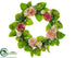 Silk Plants Direct Peony Wreath - Pink Cream - Pack of 2