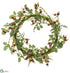 Silk Plants Direct Rosehip Wreath - Red Burgundy - Pack of 2