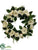Rose Wreath - White - Pack of 4