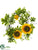 Sunflower, Fig Wreath - Yellow Green - Pack of 2
