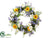 Sunflower, Daisy, Agapanthus Wreath - Yellow White - Pack of 2