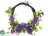 Silk Plants Direct Lilac, Morning Glory, Egg Wreath - Purple - Pack of 2