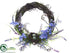 Silk Plants Direct Lavender, Sweet William, Bird's Nest Wreath - Lavender Blue - Pack of 2