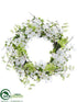 Silk Plants Direct Dogwood, Lilac Wreath - White Green - Pack of 2