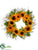 Sunflower, Rudbeckia, Daisy Wreath - Yellow Two Tone - Pack of 4