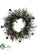 Lavender, Lisianthus, Pansy Wreath - Lavender Purple - Pack of 2