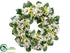Silk Plants Direct Gerbera Daisy, Tulip, Lilac Wreath - Cream Green - Pack of 1