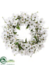 Silk Plants Direct Pussy Willow, Dogwood Wreath - White - Pack of 2