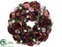 Silk Plants Direct English Rose, Hydrangea Wreath - Violet Lavender - Pack of 1