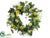 Daisy, Berry, Leaf Wreath - Yellow Green - Pack of 4