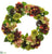 Hydrangea, Rose, Sedum Wreath - Burgundy Green - Pack of 1