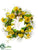 Ranunculus, Tulip, Sweet Pea Wreath - Yellow - Pack of 4