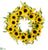 Sunflower, Fern Wreath - Yellow - Pack of 2