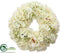 Silk Plants Direct Rose, Hydrangea Wreath - White - Pack of 2