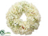 Silk Plants Direct Rose, Hydrangea Wreath - White - Pack of 2