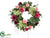 Rose, Hydrangea, Succulent Wreath - Purple Green - Pack of 2