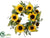 Sunflower, Lavender, Olive Wreath - Yellow Green - Pack of 2